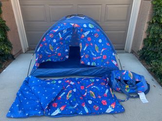 Kids tent with sleeping bag