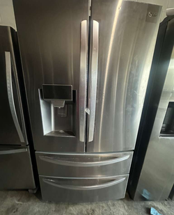 LG 4-Door French Door Fridge – Stainless, Ice/Water, Clean