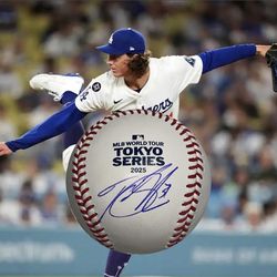 Dodgers Tyler Glasgow Signed Tokyo Series Baseball