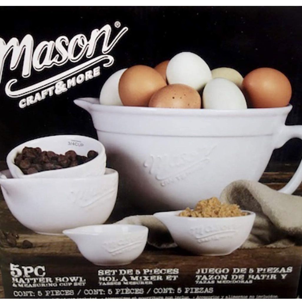 Mason Batter Bowl & Measuring Cup Set Williams Sonoma Style