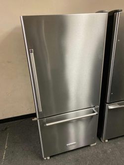 KitchenAid Bottom Freezer Refrigerator Stainless Steel