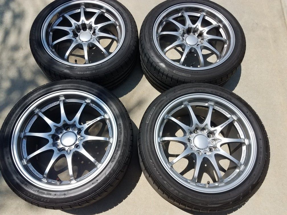 Volk Racing CE28N S2000 SPEC Mercury Silver 17X8 FRONTS, 17X9 REARS