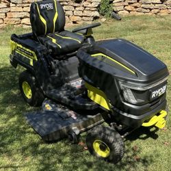 Ryobi T42Li Electric  Riding Mower  Only 10 Hours