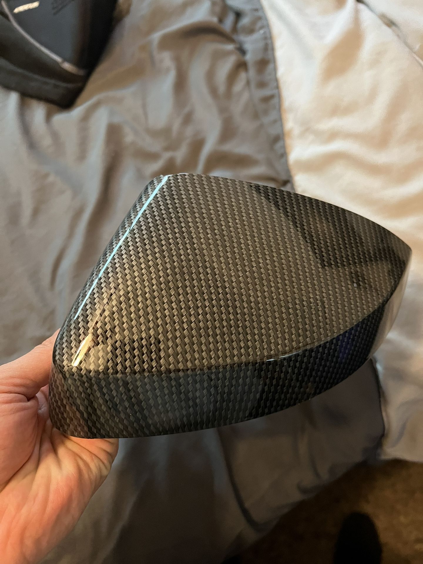 Audi Carbon Fiber Look Mirror Cap