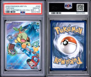 Sequential PSA 10 Turtwig, Chimchar, Piplup #041-43 – First Partner Illustration – Pokemon TCG Cards