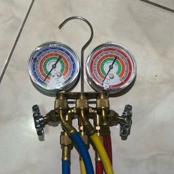 Mastercool 59161 2-Way Heavy Duty Brass Manifold Gauge Set