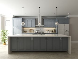 Grey Shaker Cabinets 