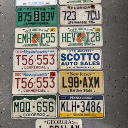 13 license plates