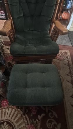 Vintage Recliner With Footstool