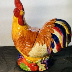 Gorgeous Large Harry and David Rooster Cookie Jar Centerpiece Collectible Rare