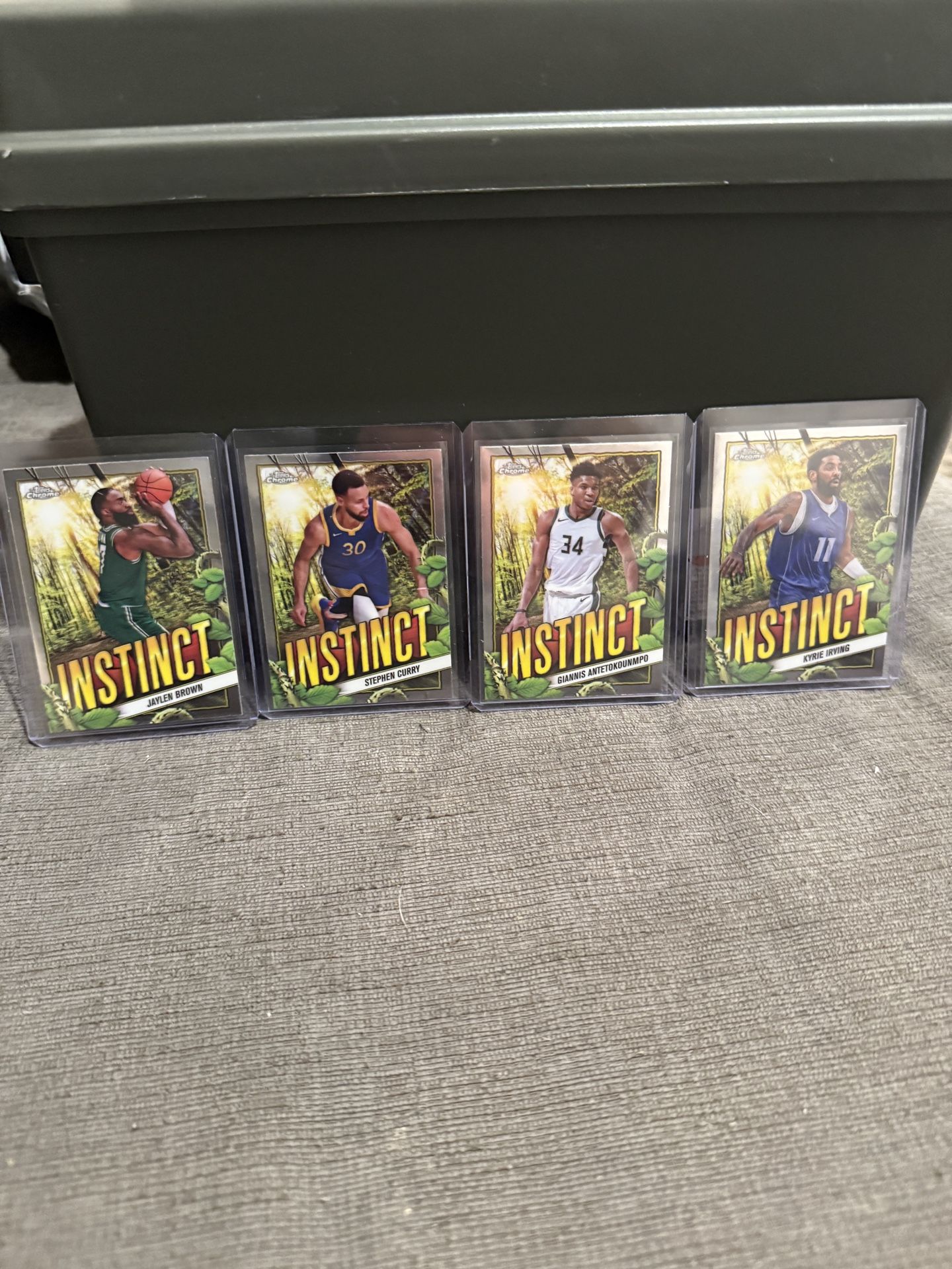 TOPPS Chrome Instinct NBA Card Lot Curry,Kyrie,brown,Giannis