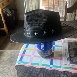 Black Straw Hat/ Brand New