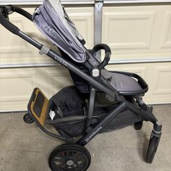 Uppababy Vista Stroller With Extra Seat, Piggyback, Bassinet Attachment  