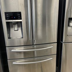 Samsung Refrigerator Stove And Microwave Stainless Steel 