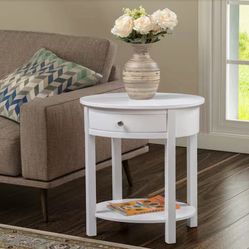 Oval Wood End Table