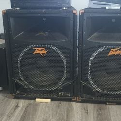 Two Peavey's And One Gemini Speakers 