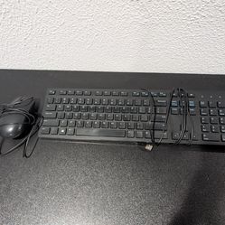 Wired keyboard and mouse