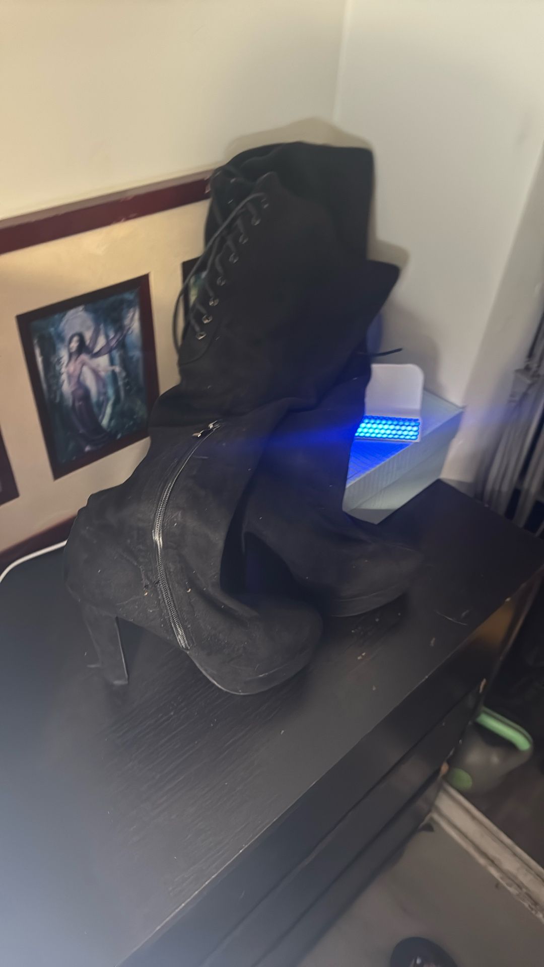 Black Tall Boots Size 9
