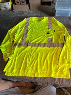 Dickies Hi-Vis 3M Yellow ANSI 2 Reflective Safety T Long Sleeve Shirt Mens 2XL