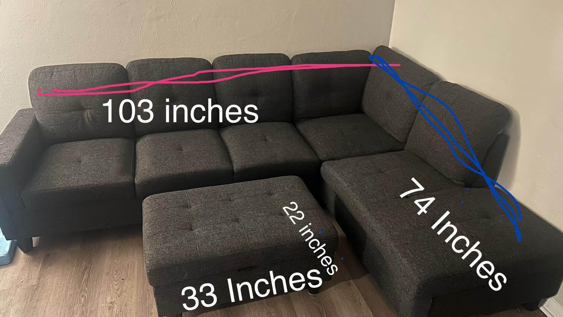 Sectional Couch With Ottoman 