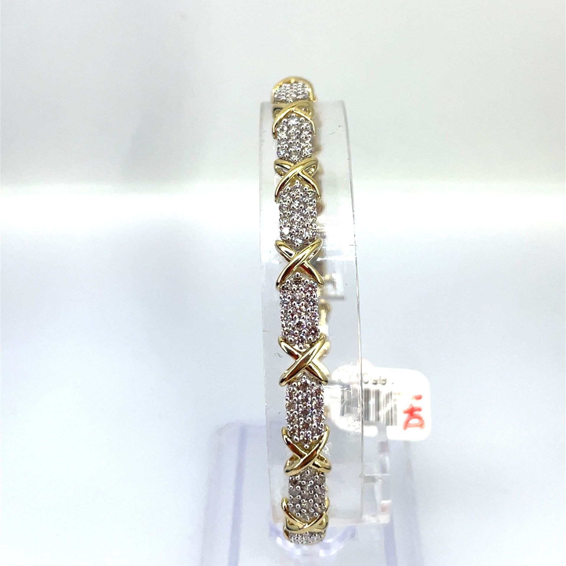 10KT Yellow Gold Diamond 7 1/2 Bracelet 12.80g 3CTW 165027