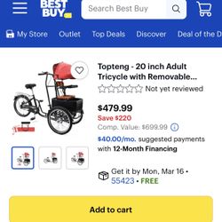 Single Speed Bicycle With Front Seat 