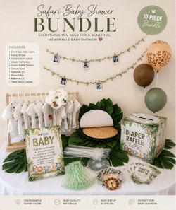 Safari Baby Shower 10-Piece Bundle