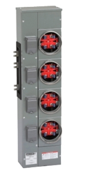 SQUARE D - Outdoor 125 Amp, 4 Jaw, 4 Position, Ring Type Residential Meter StacK