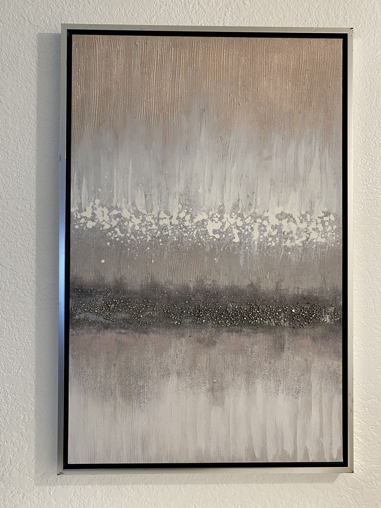 Abstract Glitter Embelished Canvas Home Accent Modern (22.5in x 34in)