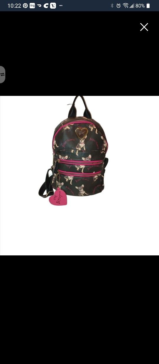 Betsey Johnson Chihuahua Mini Backpack