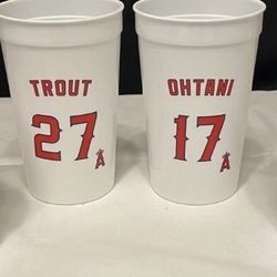 2022 Angels Baseball Cups: Mike Trout, Ohtani, Rendon, Fletcher