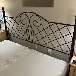 King Size Bed Frame With Metal Headboard