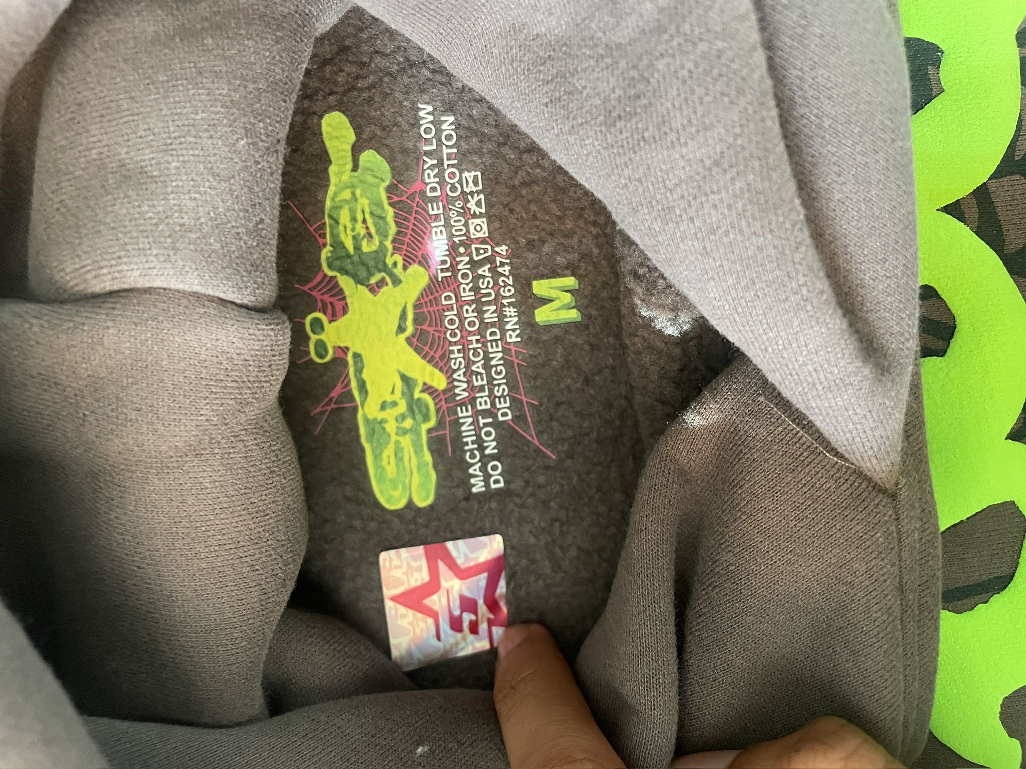 Green And Grey Spider Hoodie