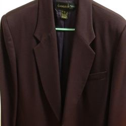 Ladies Classic Plum  Wool Blazer
size M. 
