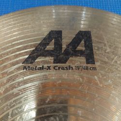 Repaired Sabian AA Metal Crash Cymbal 19 in. 