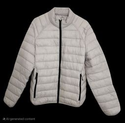 Lightweight Puffer Jacket, White, Men's Europe Size XL