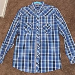 Blue Plaid Button Up 