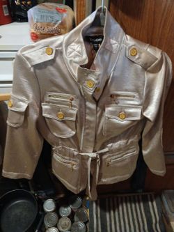 Bebe   satin going out coat  size2