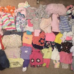 Newborn and 0-3 Month Girls Clothing Lot