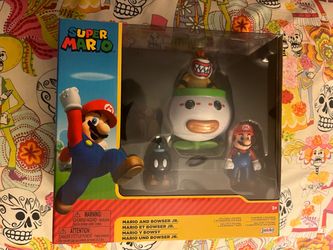Super Mario and Bowser Jr. Figure Set by Jakks
