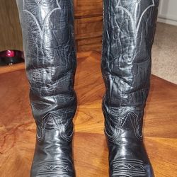 Nacona  VTG Men's Black Western Dress Boots  Sz. 6.5C