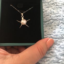 Beautiful Star, Genuine Pearl Pedant Necklace