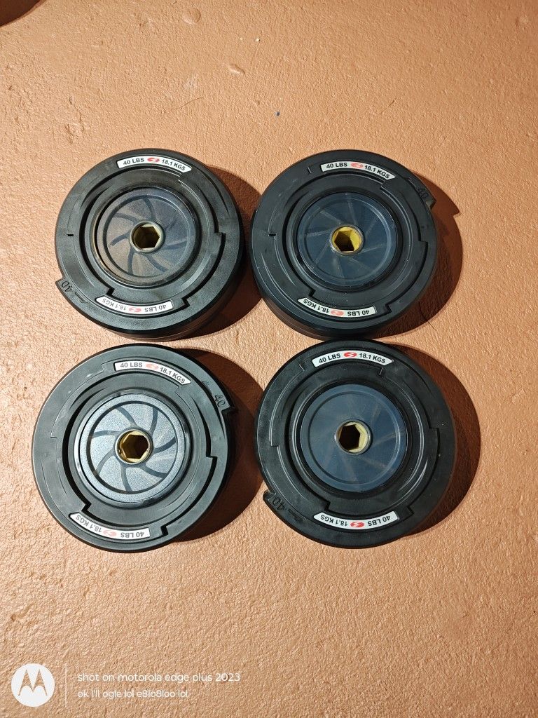 4 - 40 Lb Bowflex Revolution XP Weights 