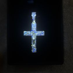 Cross Crucifix Pendant, 18 k gold plated 5MM 18 inch