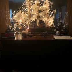 Antique Lighted Sailboat 
