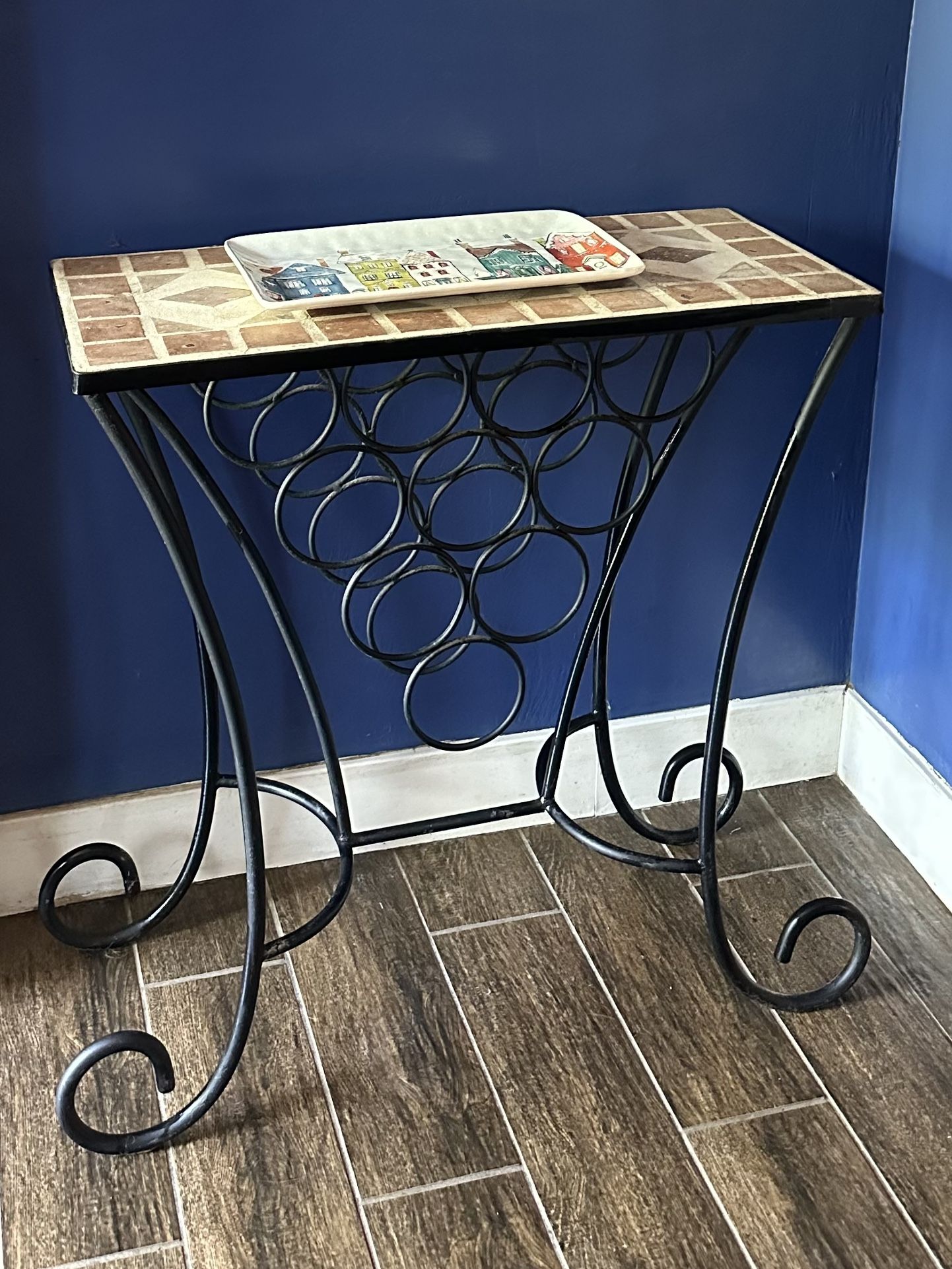 Wine Rack With Tile Insets
