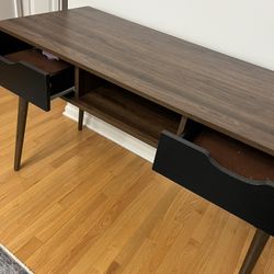 Dark Wood Desk Table 