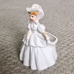 Vintage 1960s E.O. Brody Ceramic Planter #A-578 - Blond Girl With Ribbon Hat