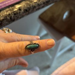 Sterling Navajo Native American turquoise sz 6 ring