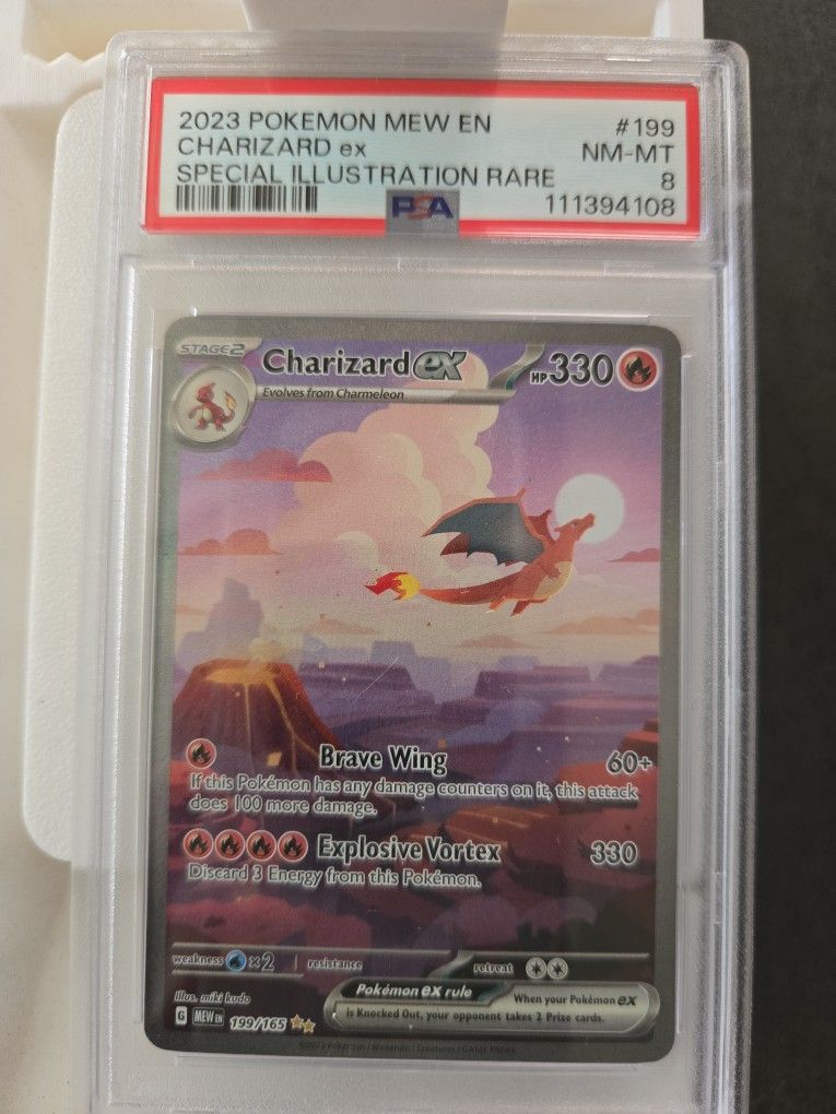 Charizard EX # 199 /165 PSA 8 POKEMON ONE FIFTY ONE SPECI